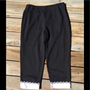 EUC TALBOTS PETITES BLACK CROPPED PANTS SIZE -8P